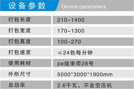 HX-1400*1300全自动纸箱打捆机参数